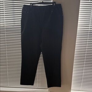 Black Straight-Leg Pants